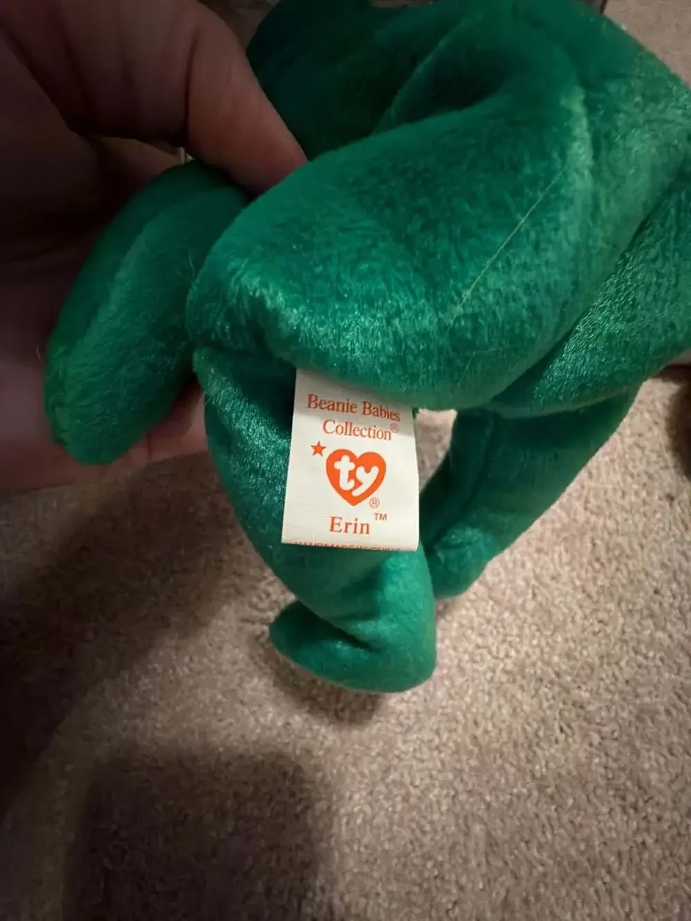 OG Limited Edition TY Beanie Baby Erin the Bear 1997 Retired RARE w Errors F/S